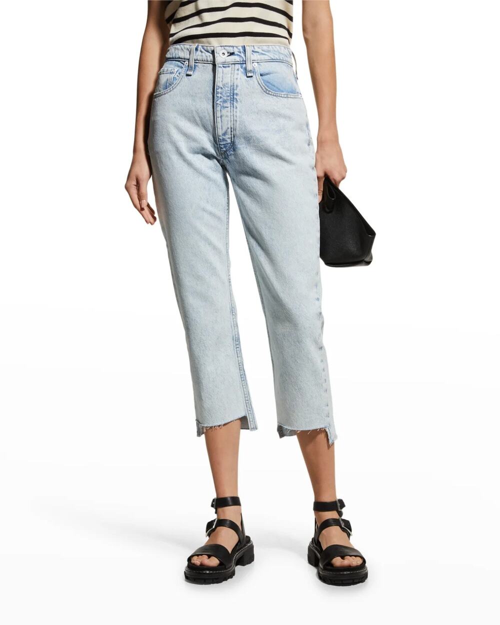Rag & Bone Nina Cigarette Cropped Jean High Rise Denim Casual Summer 23